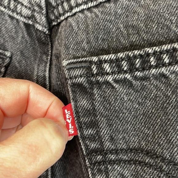 Levi’s Premium 80’s Mom Jeans Black High Rise Tapered Big E Size 25 - Picture 7 of 14